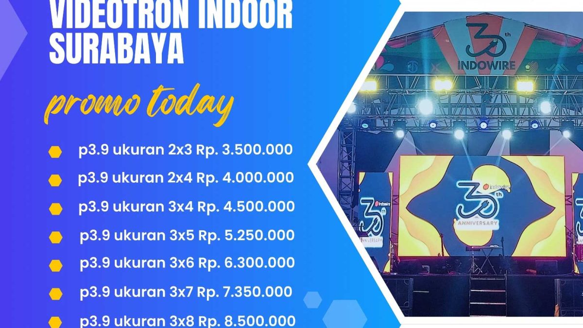 harga sewa videotron indoor surabaya
